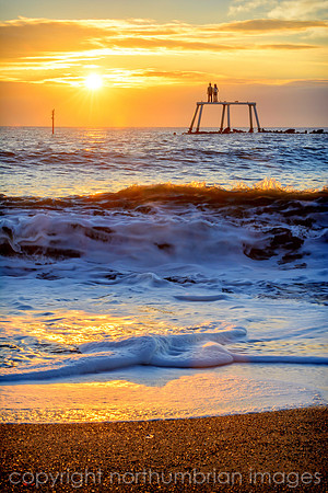 newbiggin,sunrise,"northumbrian images", sea, sun , northumberland
