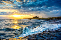 castle, bamburgh, "northumbrian images", beach, coast, sunrise, autumn