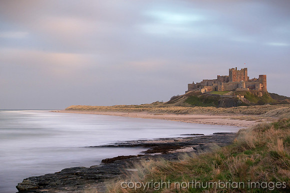 Bamburgh winter sunset.