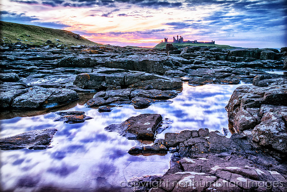 Dunstanburgh castle sunset