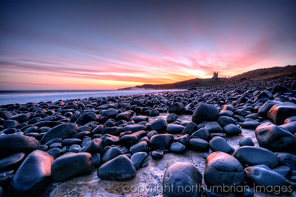 Dunstanburgh castle sunrise