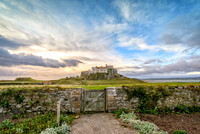 Lindisfarne castle from the walled garden