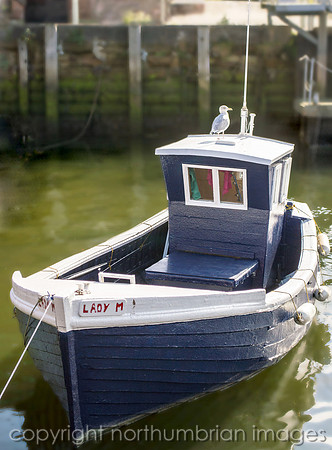 beadnell harbour boat blue northumberland northumbria